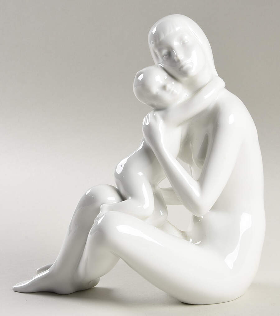 Royal Dux Figurine #2(Newer) Mother And Child - No Box by Royal Dux-1
