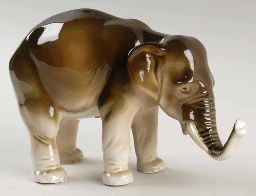 Royal Dux Figurine #2(Newer) Elephant Gloss - No Box by Royal Dux-1