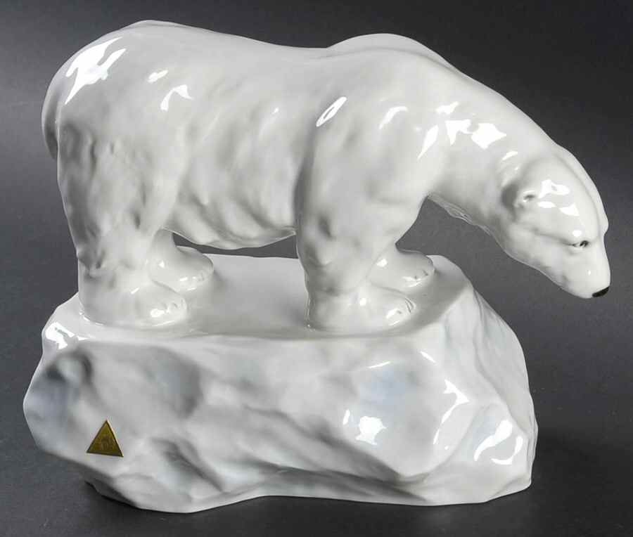 Royal Dux Figurine #2(Newer) Polar Bear - No Box by Royal Dux-1