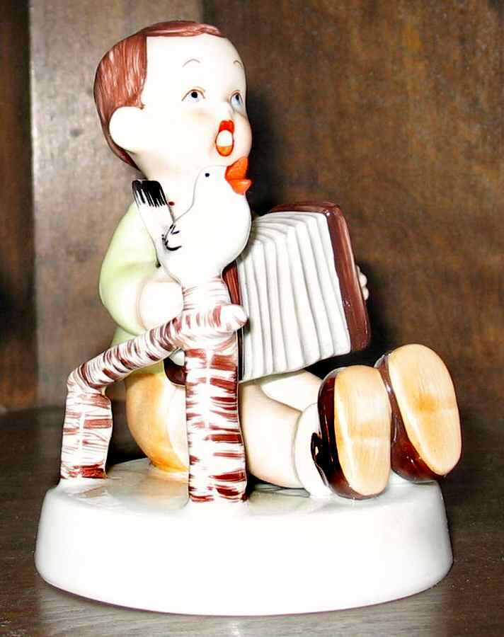 Royal Dux Figurine #2(Newer) Boy With Accordion - No Box by Royal Dux-1