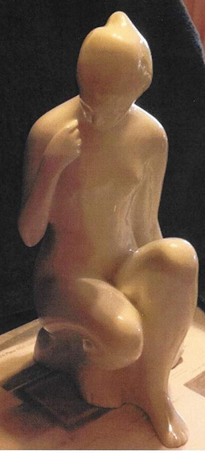 Royal Dux Figurine #2(Newer) Nude Lady-Sitting - No Box by Royal Dux-1