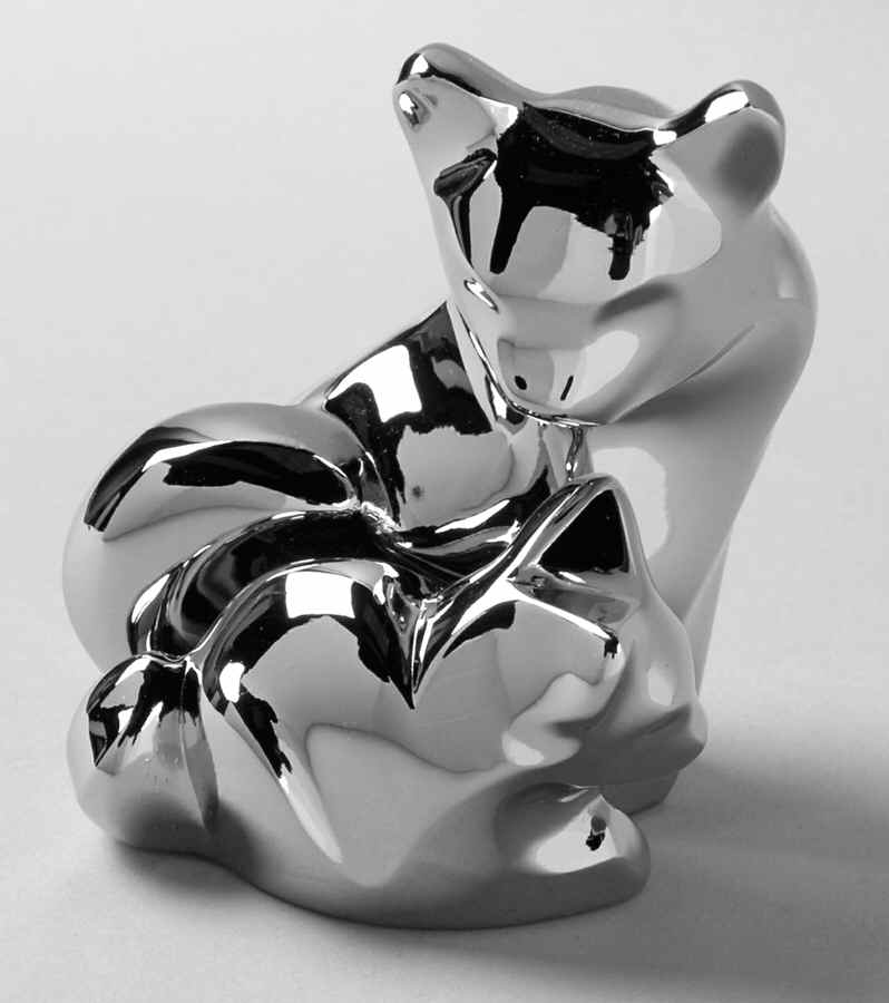Barnyard Collection Cats-Pair Nickel Plate - No Box by Dansk-1