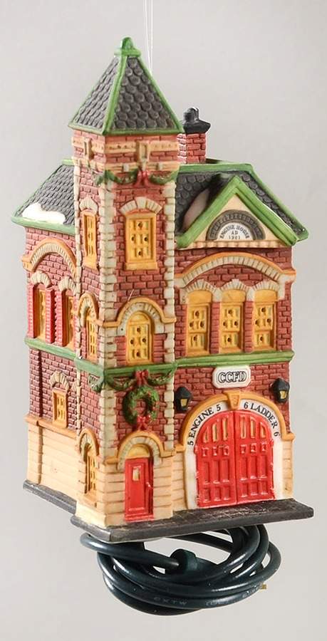 Christmas in the City Ornament Red Brick Fire Station - No Box by Department 56-1