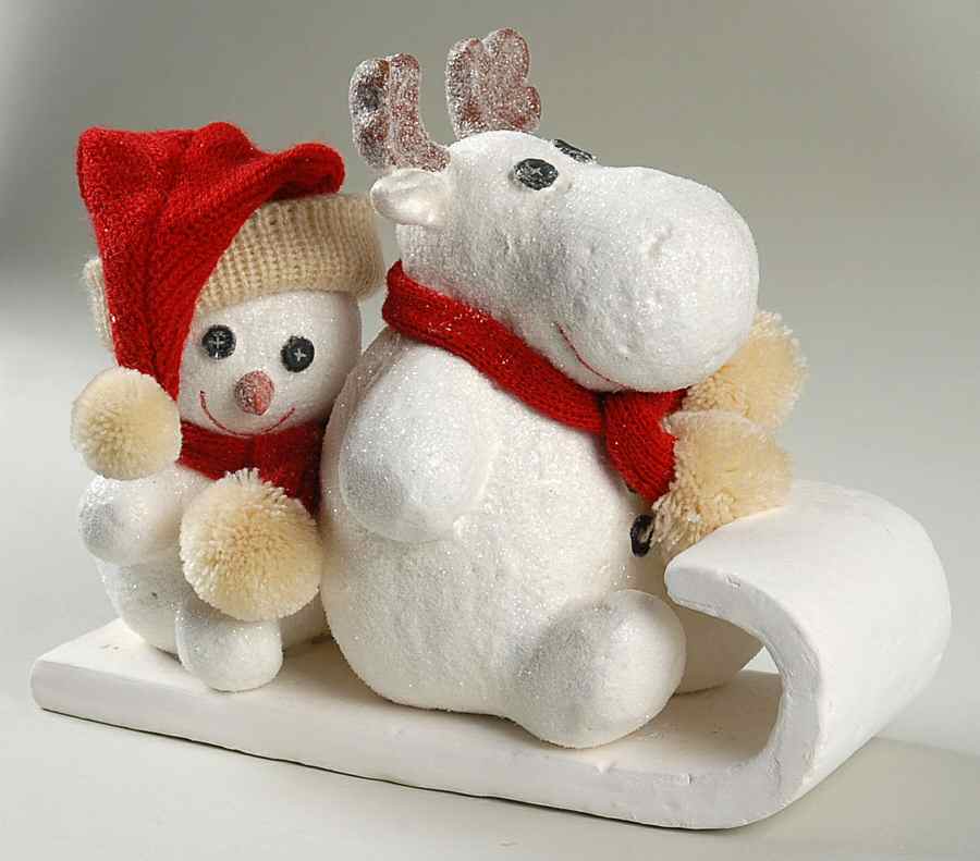 Billy Buttons Figurines Billy And Moose On Sled - Boxed by Department 56-1