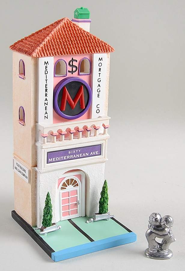 Monopoly Collection Mediterranean Mortgage -Set Of 2 - Boxed by Department 56-1