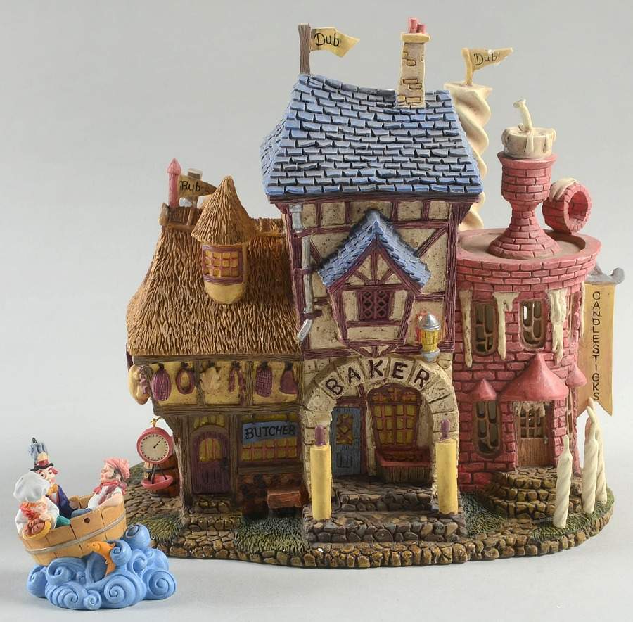 Storybook Village Butcher, Baker, & Candlestick Maker-S/2 - Boxed by Department 56-1