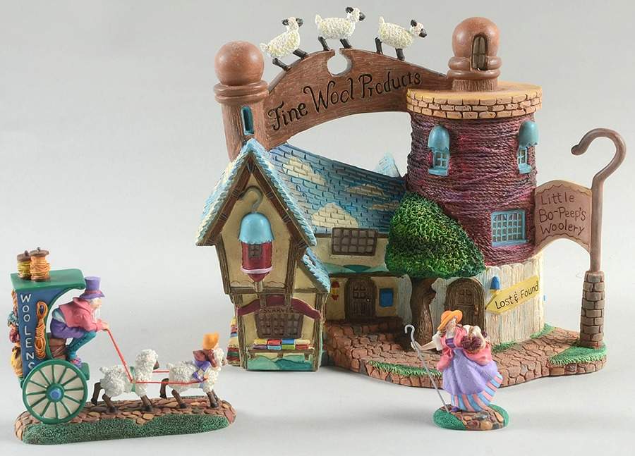 Storybook Village Little Bo-Peep Woolery-Set Of 3 - Boxed by Department 56-1