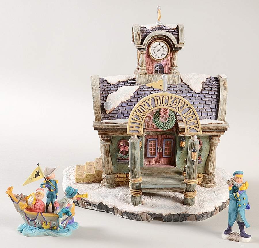 Storybook Village Hickory Dickory Dock-Set Of 3 - Boxed by Department 56-1