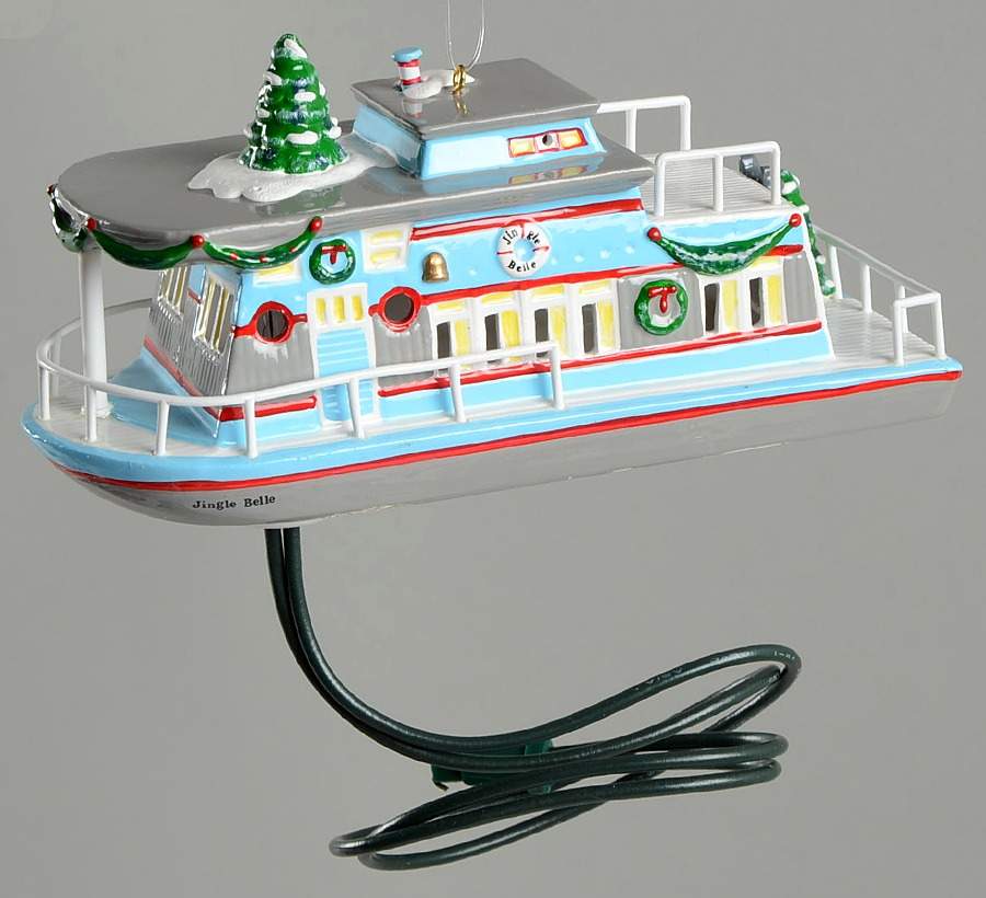 Snow Village Ornament Jingle Belle Houseboat - Boxed by Department 56-1