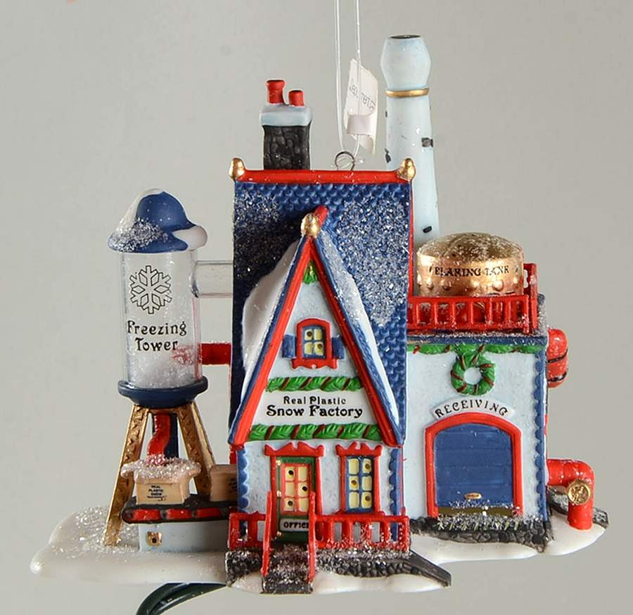 North Pole Ornament Real Plastic Snow Factory-Lighted - Boxed by Department 56-1