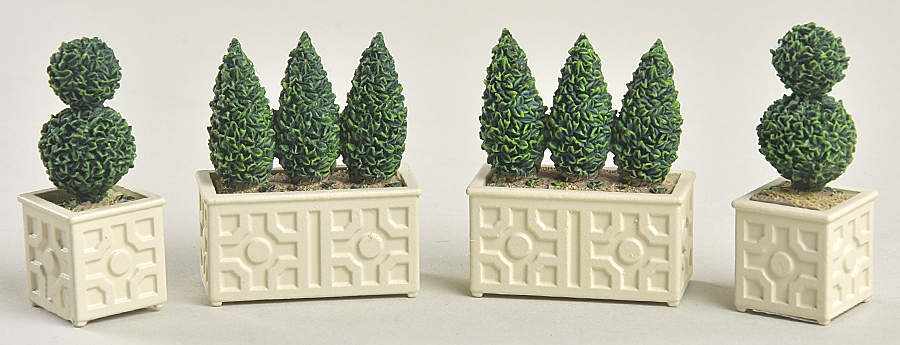 Seasons Bay Planter Box Topiaries-Set Of 4 - Boxed by Department 56-1