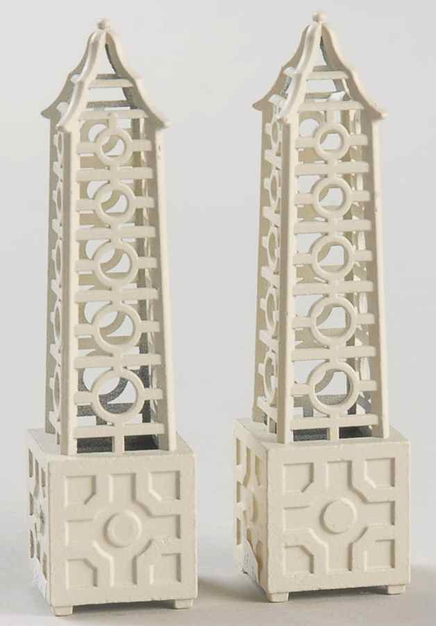 Seasons Bay Lattice Obelisk-Set Of 2 - Boxed by Department 56-1