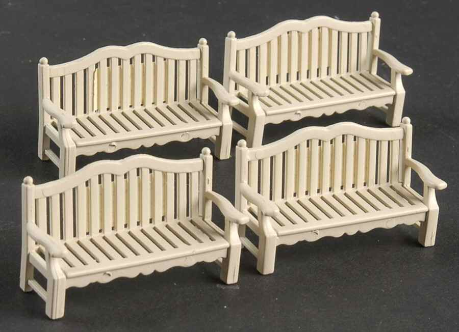 Seasons Bay Garden Park Bench Set Of 4 - Boxed by Department 56-1