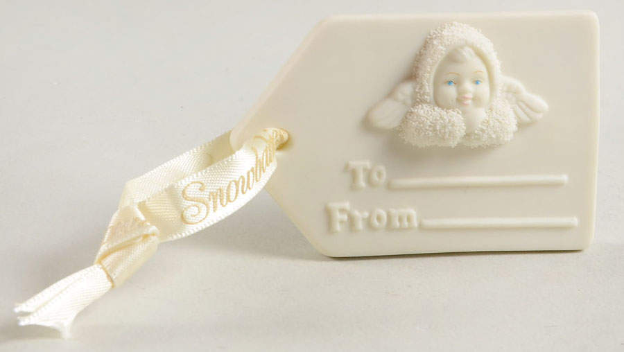 Snowbabies Friendship Club Figurine Luggage Tag - No Box by Department 56-1