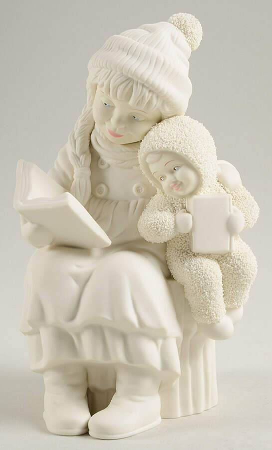 Snowbabies Friendship Club Figurine Storytime-2000 Redemption Piece - Boxed by Department 56-1