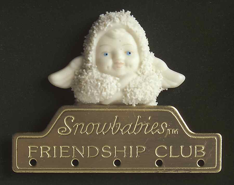 Snowbabies Friendship Club Figurine 1997-1998 Friendship Club Pendant - No Box by Department 56-1