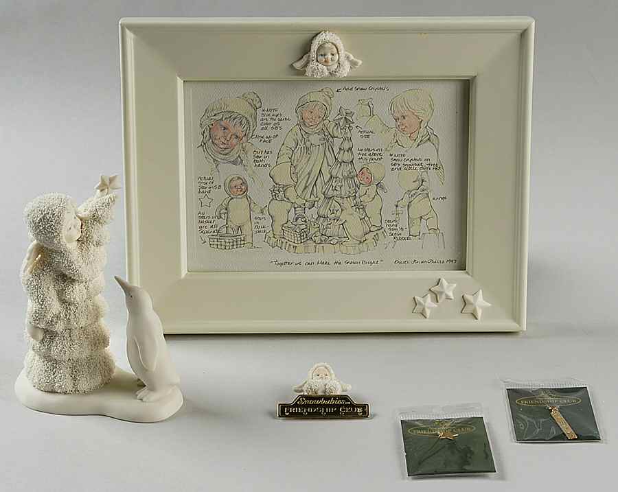 Snowbabies Friendship Club Figurine 1997-1998 Friendship Club Kit-Set Of 6 - Boxed by Department 56-1