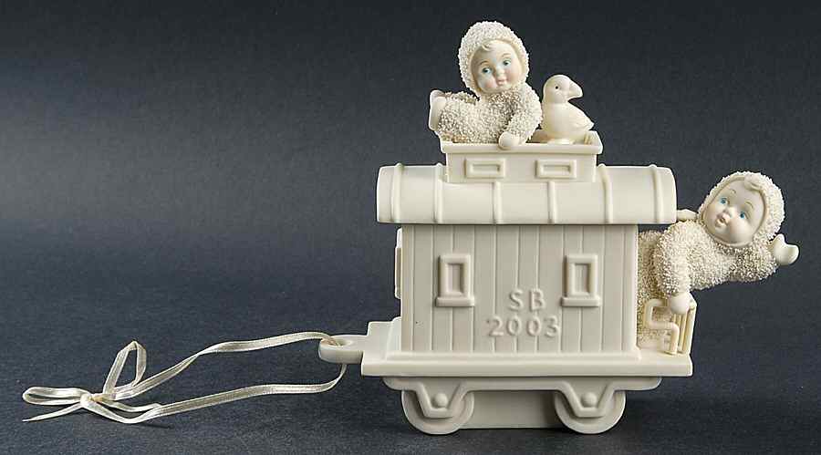 Snowbabies Friendship Club Figurine The End Of The Line-2002-2003 Club Exclu - Boxed by Department 56-1