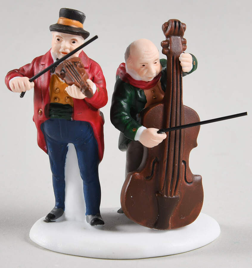 Twelve Days of Dickens Village Men Playing Instruments - No Box by Department 56-1