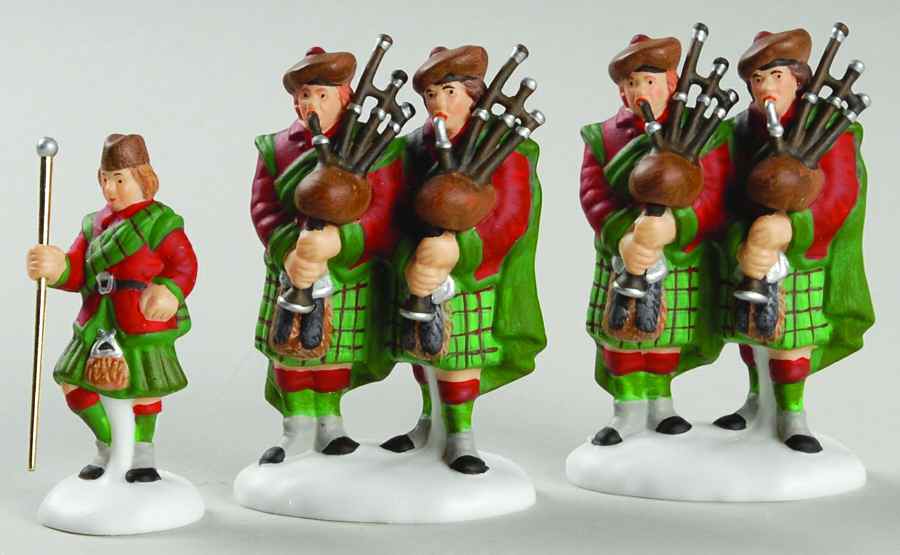 Twelve Days of Dickens Village Ten Pipers Piping-Set Of 3 - Boxed by Department 56-1