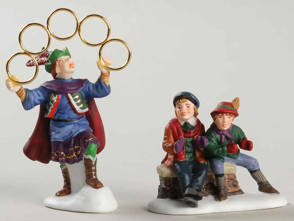 Twelve Days of Dickens Village Five Golden Rings-Set Of 2 - Boxed by Department 56-1