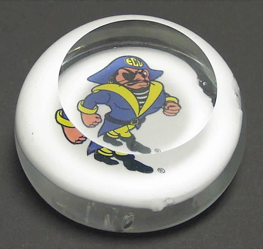 Collegiate Glass Paperweight East Carolina - Boxed by Dynasty Gallery-1