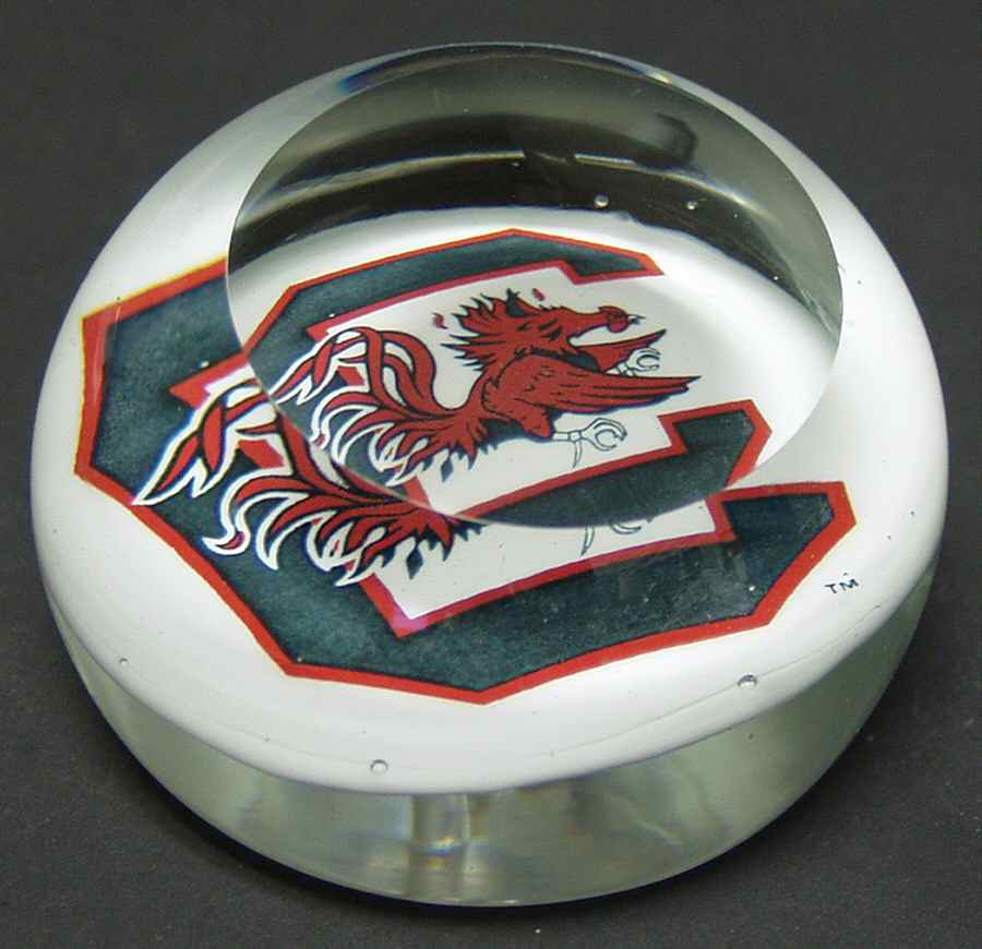 Collegiate Glass Paperweight University Of South Carolina - No Box by Dynasty Gallery-1