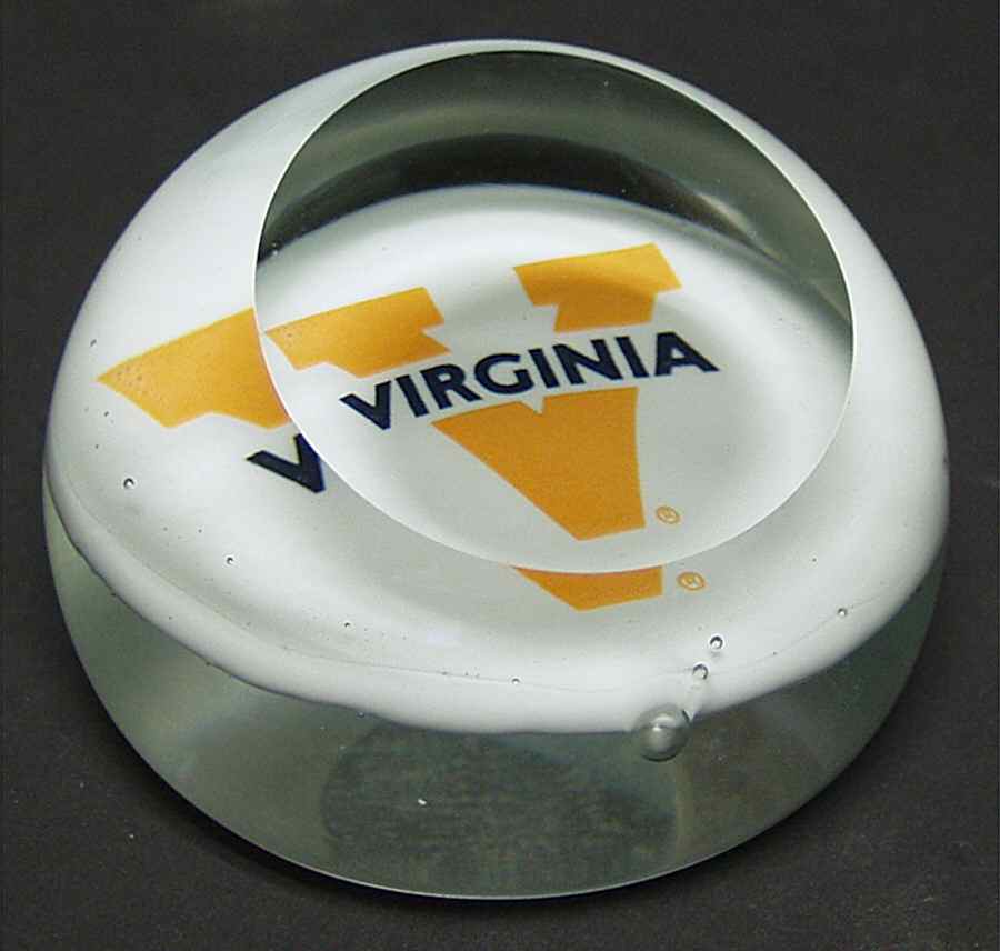 Collegiate Glass Paperweight University Of Virginia - No Box by Dynasty Gallery-1