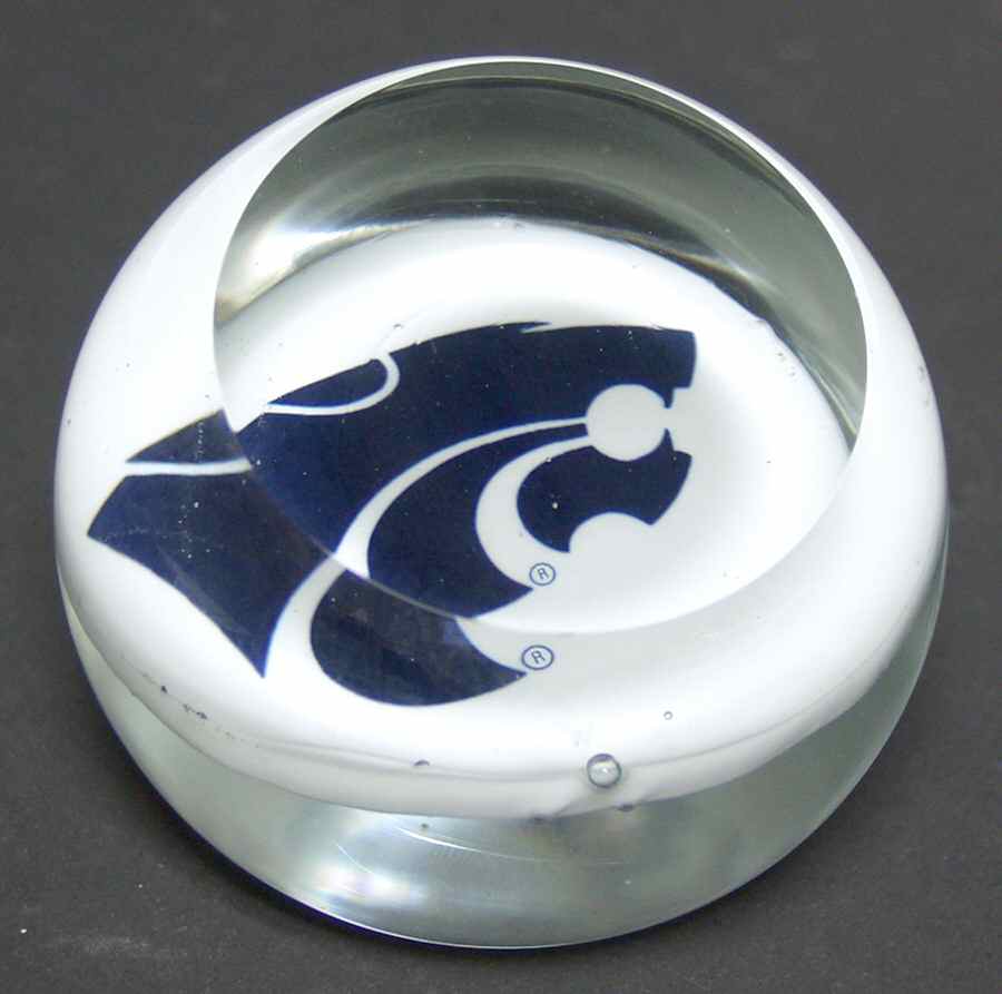 Collegiate Glass Paperweight Kansas State University - No Box by Dynasty Gallery-1