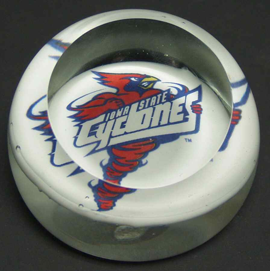 Collegiate Glass Paperweight Iowa State University - Boxed by Dynasty Gallery-1