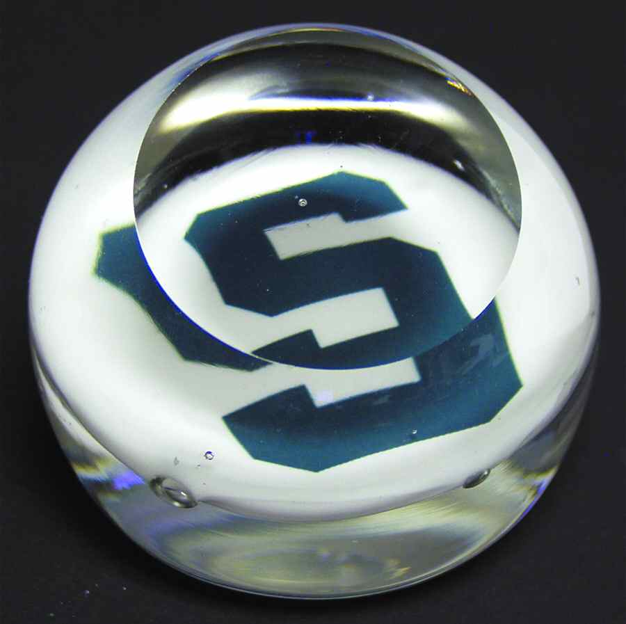 Collegiate Glass Paperweight Michigan State University - With Box by Dynasty Gallery-1