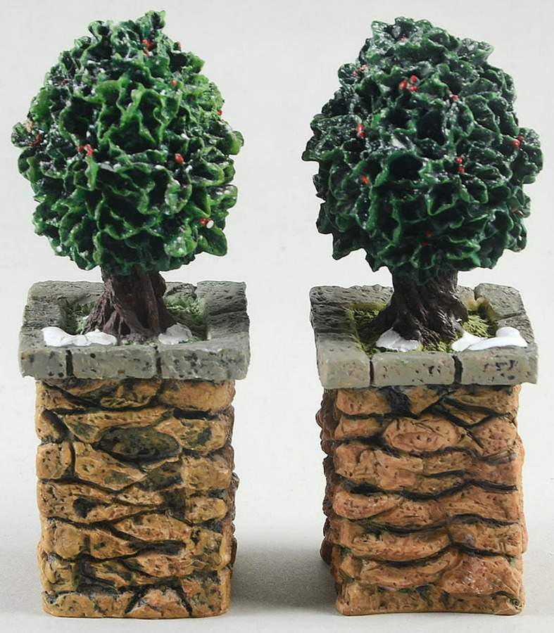 General Village Accessories Stone Holly Corner Posts - With Box Bx314 by Department 56-1