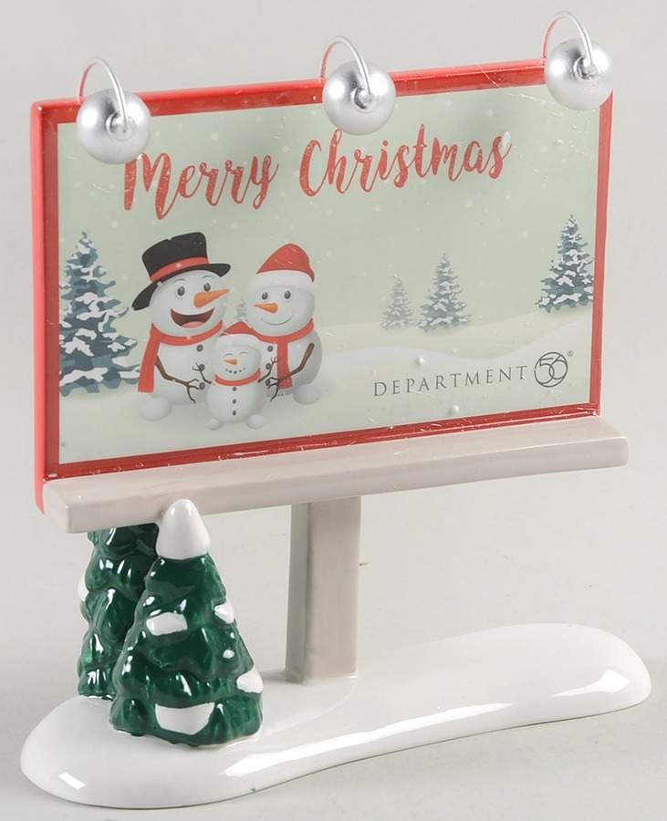 General Village Accessories Merry Christmas Billboard - No Box Nb879 by Department 56-1