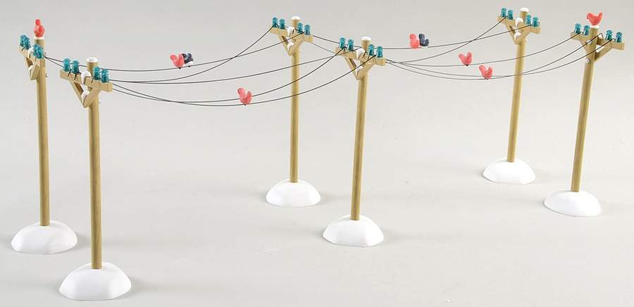 General Village Accessories Telephone Poles (Set Of 6) - With Box Bx319 by Department 56-1