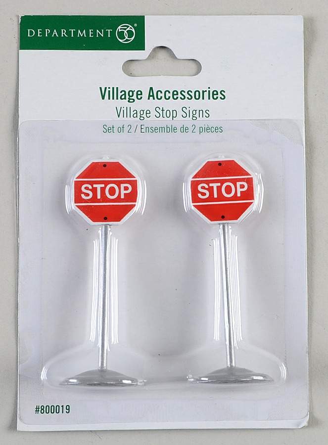 General Village Accessories Village Stop Signs - Boxed by Department 56-1