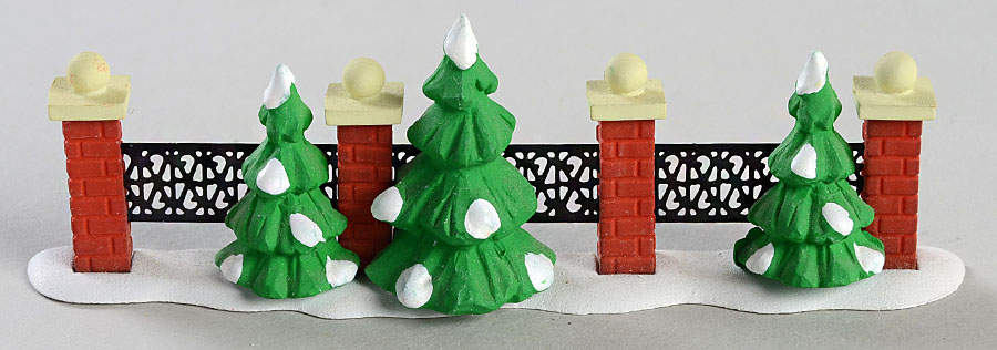 General Village Accessories Courtyard Fence-Tree-Lined-Single - No Box 224a by Department 56-1
