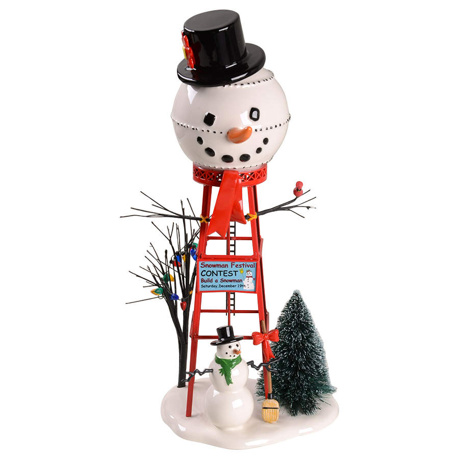 General Village Accessories Snowman Watertower - by Department 56-1