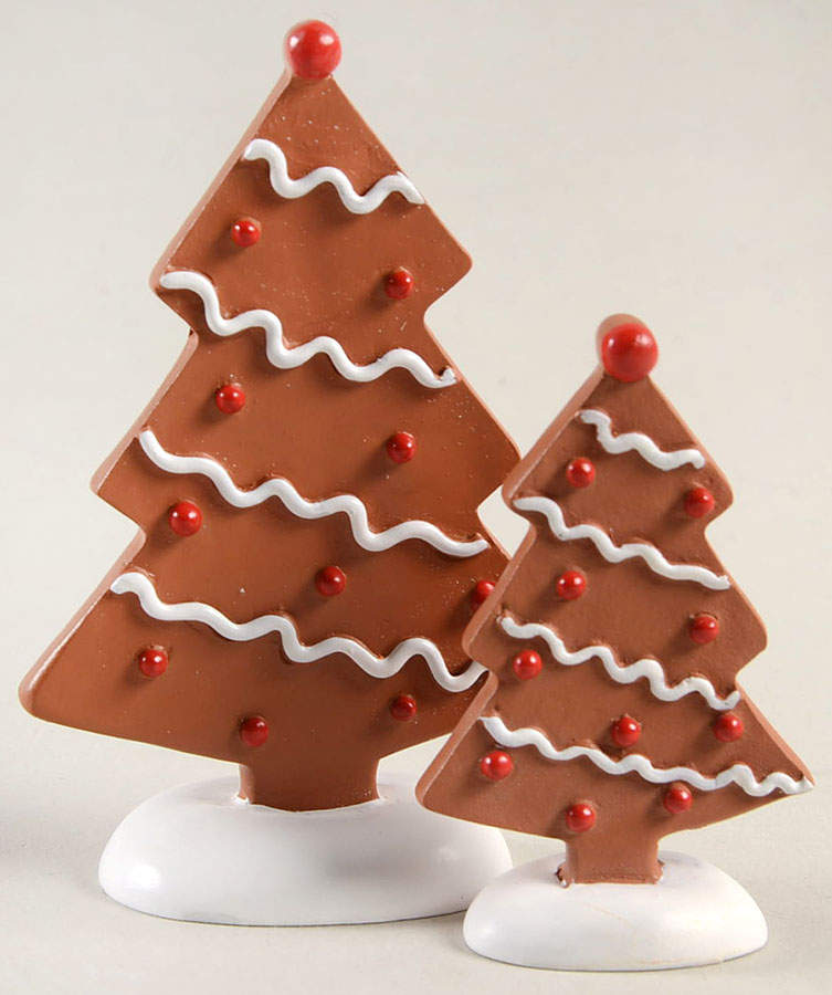 Gingerbread Lane - North Pole Gingerbread Trees - Boxed by Department 56-1