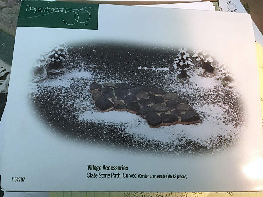General Village Accessories Slate Stone Path-Curved Set 12 - With Box by Department 56-1