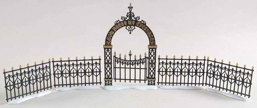 General Village Accessories Victorian Wrought Iron Fence W/ Gate - With Box Bx245 by Department 56-1