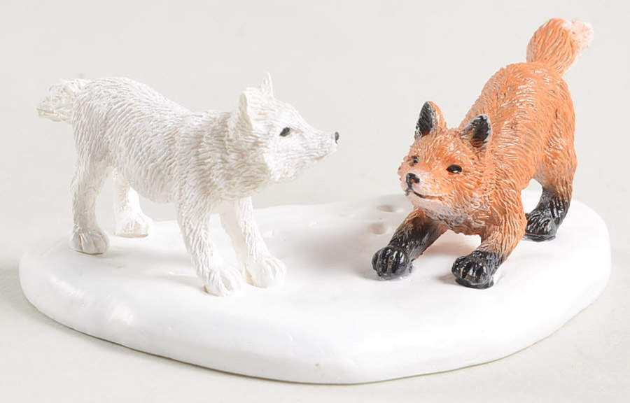General Village Accessories White Christmas Fox Face Off - Nb934, No Box by Department 56-1