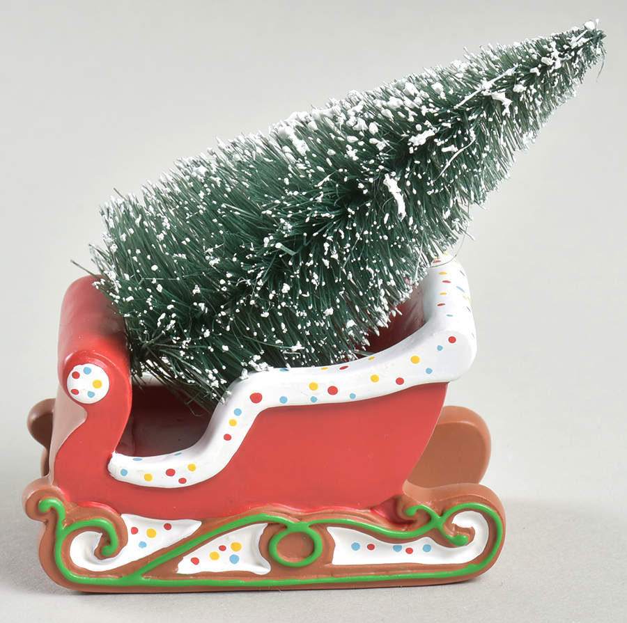 Gingerbread Lane - North Pole Gingerbread Christmas Sleigh - No Box by Department 56-1