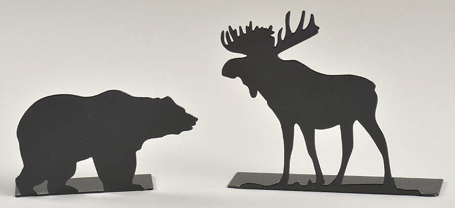 General Village Accessories Wild Animal Silhouettes-Set Of 2 - With Box Bx972 by Department 56-1