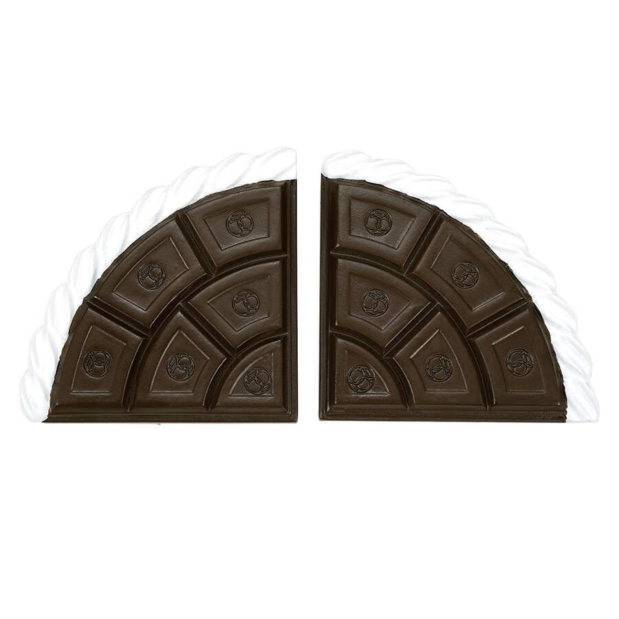 General Village Accessories Cocoa & Cream Curved Road Set Of 2 - With Box Bx985 by Department 56-1