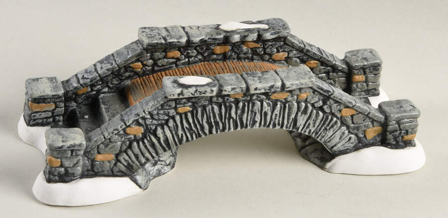 General Village Accessories Limestone Footbridge - With Box Bx690 by Department 56-1