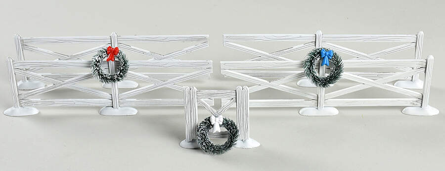 General Village Accessories White Crossbuck Fence - Set Of 8 - With Box Bx990 by Department 56-1