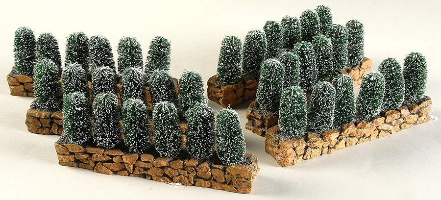 General Village Accessories Stone Wall With Sisal Hedge-6-Piece Set - With Box Bx766 by Department 56-1