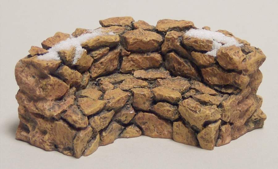 General Village Accessories Stone Curved Wall/ Bench-Single - No Box by Department 56-1