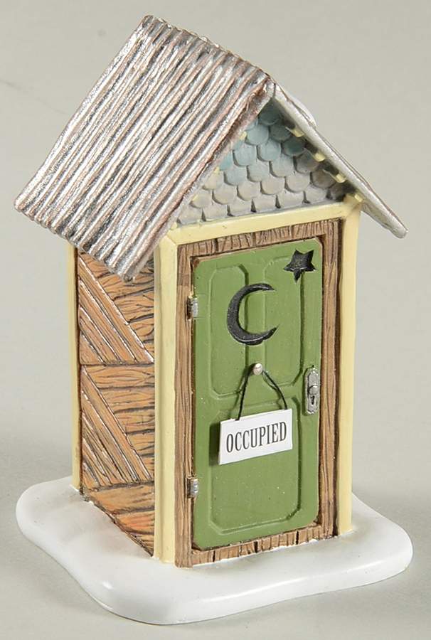 General Village Accessories Woodland Outhouse - With Box Bx795 by Department 56-1