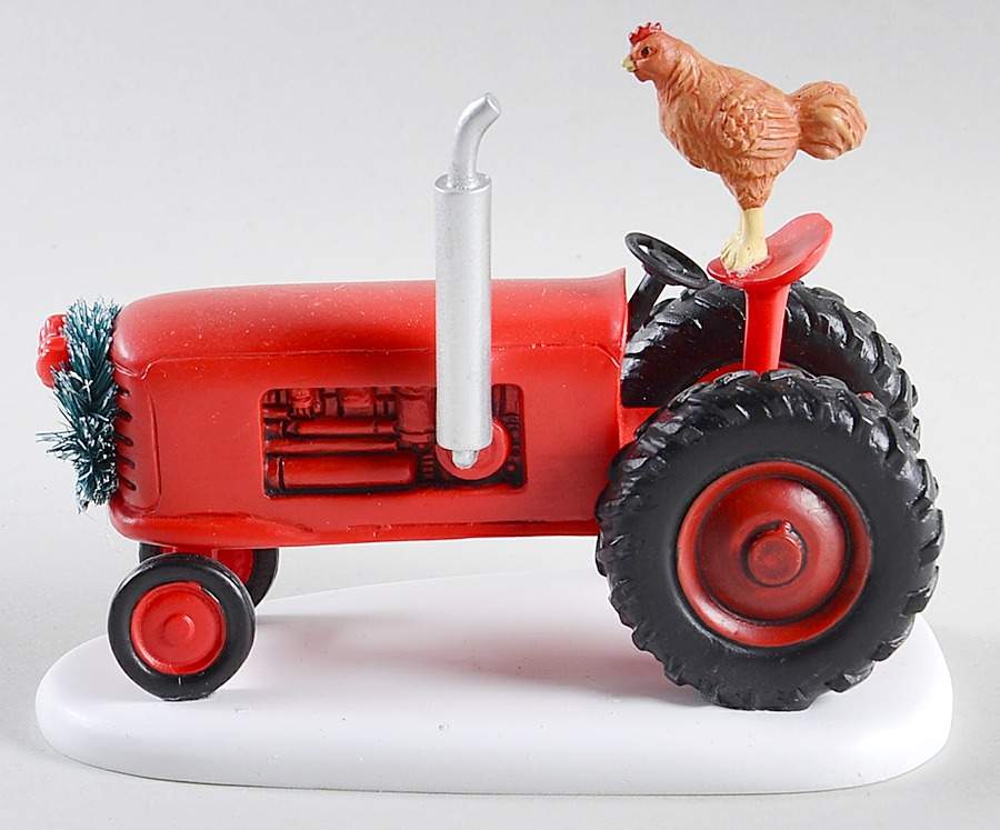 General Village Accessories Mistletoe Farm Tractor - With Box Bx837 by Department 56-1